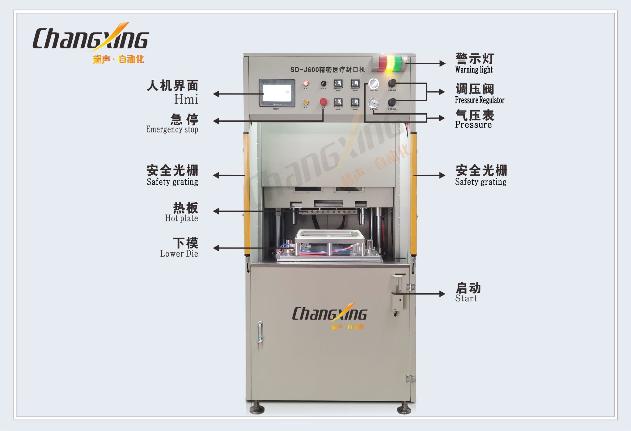 J600 精密医疗封口机（详情结构）